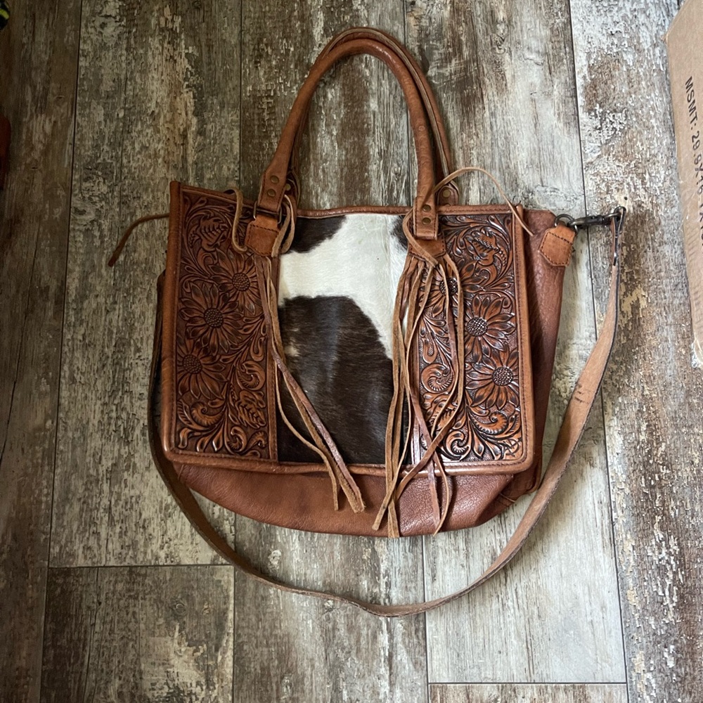 American Darling  Floral Embossed Tote Bag